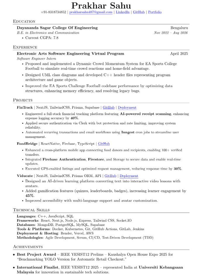 Resume Preview